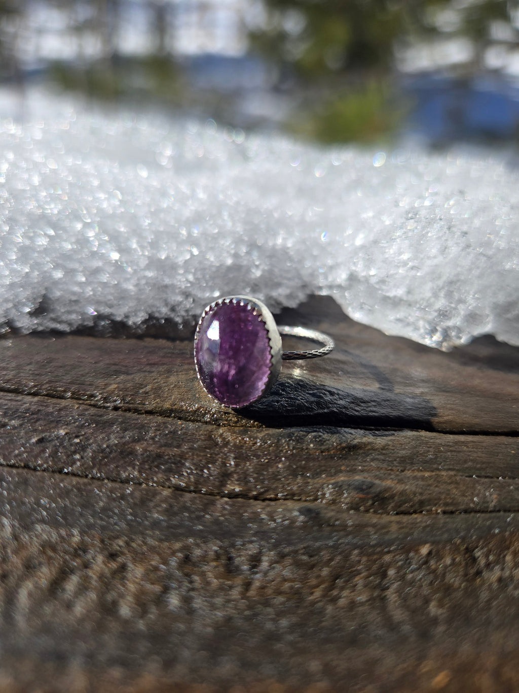 Faceted Amethyst Ring #1 - Alpine Lily Jewelry & Designs