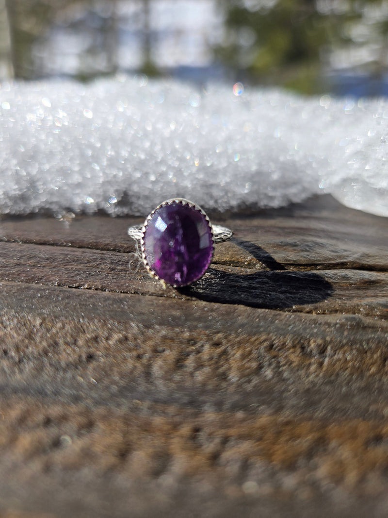 Faceted Amethyst Ring #2 - Alpine Lily Jewelry & Designs