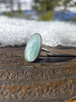 Rose Cut Aquamarine Ring - Alpine Lily Jewelry & Designs